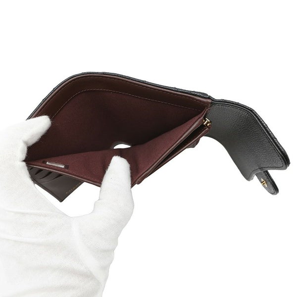 シャネル 財布 マトラッセ ココマーク キャビアスキン ブラック AP0232 CHANEL 三つ折り財布 黒