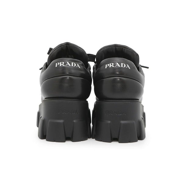 プラダ スニーカー モノリス 厚底 レディースサイズ38 1/2 1E119N PRADA 靴 黒