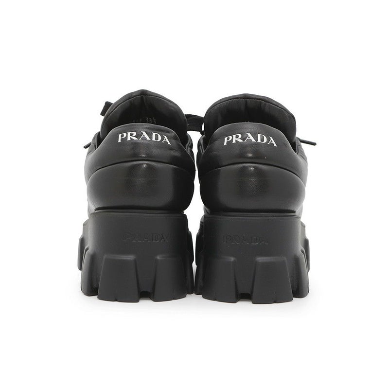 プラダ スニーカー モノリス 厚底 レディースサイズ38 1/2 1E119N PRADA 靴 黒