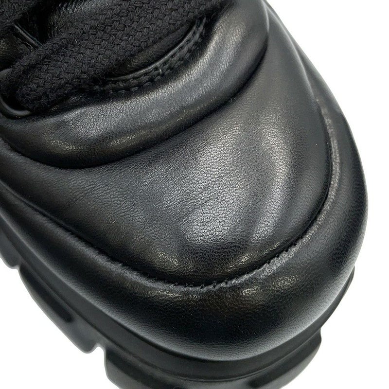 プラダ スニーカー モノリス 厚底 レディースサイズ38 1/2 1E119N PRADA 靴 黒