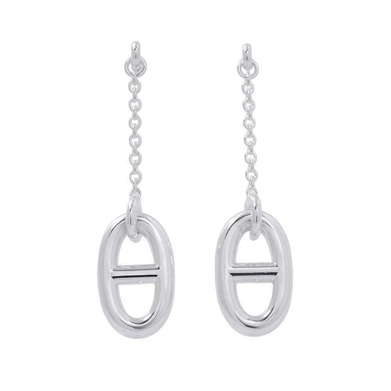 エルメス ピアス シェーヌダンクル ファランドール Earrings SV925シルバー HERMES ジュエリー イヤリング