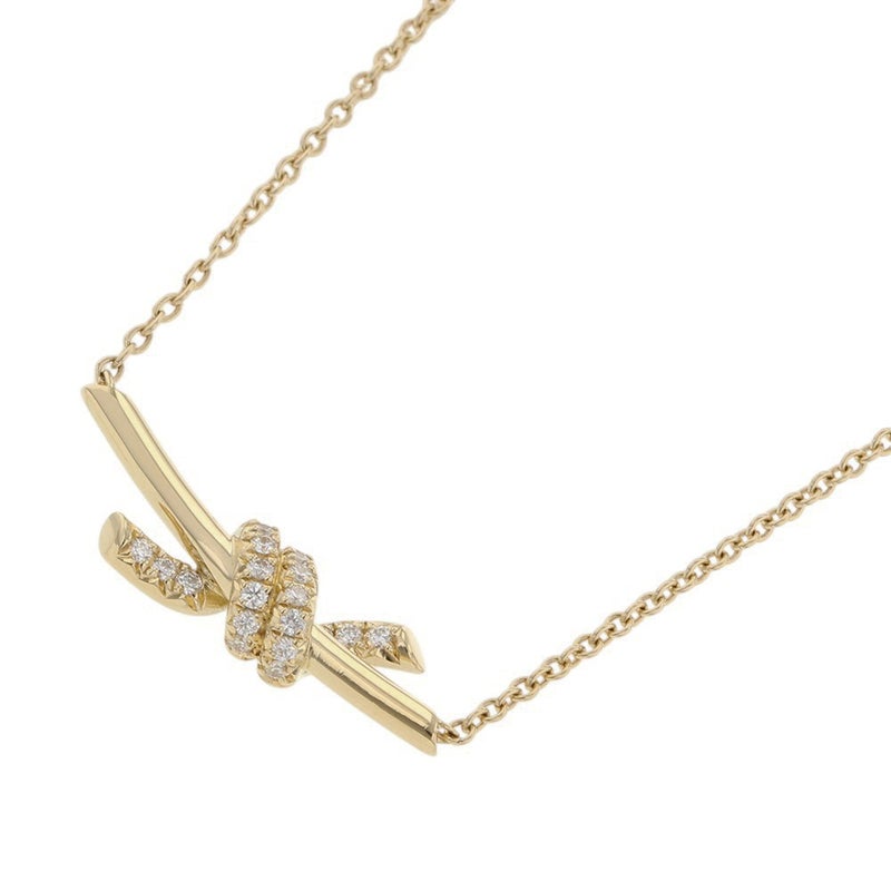 ティファニー ネックレス ノット スモール ペンダント ダイヤモンド 計0.08ct K18YGイエローゴールド 75123582 Tiffany&Co. Knot リボン