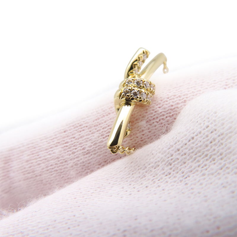 ティファニー ネックレス ノット スモール ペンダント ダイヤモンド 計0.08ct K18YGイエローゴールド 75123582 Tiffany&Co. Knot リボン
