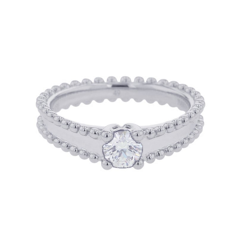 ヴァンクリーフ&アーペル リング エステル ダイヤモンド 約0.27ct Pt950プラチナ サイズ49 Engagement Ring 指輪