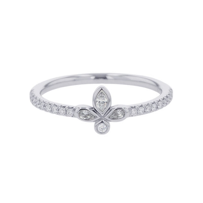 ティファニー リング フルール ド リス ダイヤモンド Pt950プラチナ リングサイズ約13号 Tiffany&Co. 指輪 ユリ 花