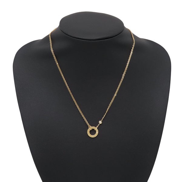 カルティエ ネックレス LOVE サークル ダイヤモンド 2P 計0.03ct K18YGイエローゴールド B7219500 Cartier ラブ ペンダント