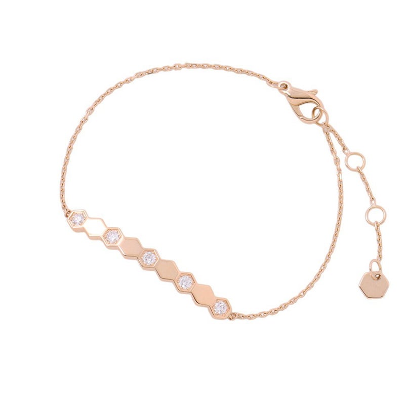 ショーメ ブレスレット ビー ドゥ ショーメ ダイヤモンド 5P 計0.19ct K18PGピンクゴールド 084679 CHAUMET ビー マイ ラブ