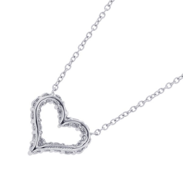 ティファニー ネックレス センチメンタル ハート ペンダント ミニ ダイヤモンド 計0.31ct Pt950プラチナ 60007393 Tiffany&Co.