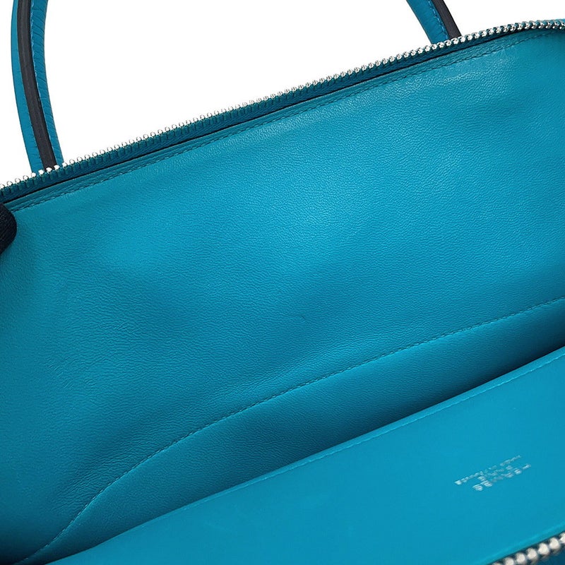 エルメス ハンドバッグ ボリード31 ターコイズ/シルバー金具 トリヨンクレマンス □R刻印 HERMES 2wayショルダーバッグ