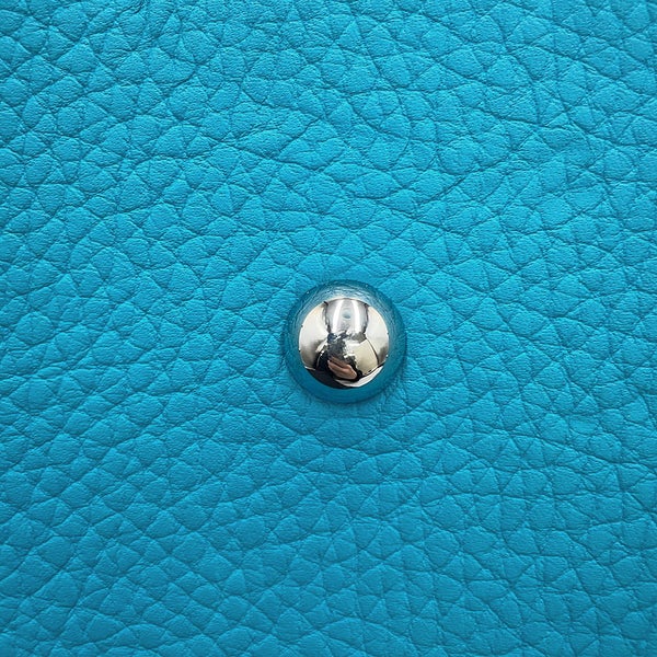 エルメス ハンドバッグ ボリード31 ターコイズ/シルバー金具 トリヨンクレマンス □R刻印 HERMES 2wayショルダーバッグ