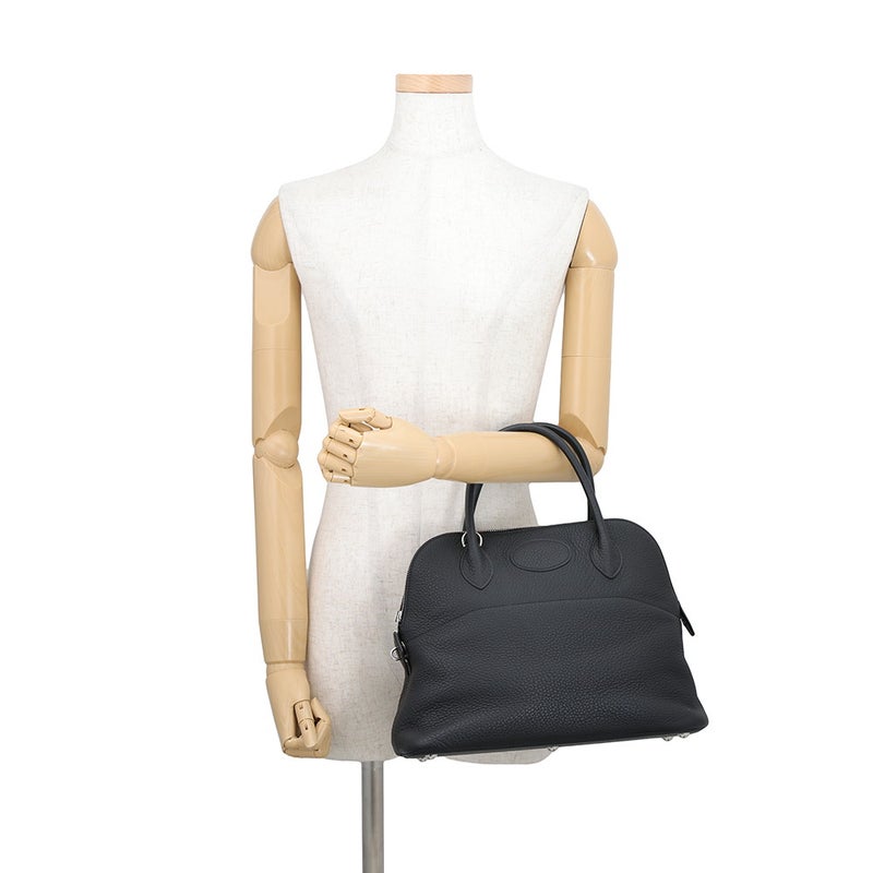 エルメス ハンドバッグ ボリード31 ブラック/シルバー金具 トリヨンクレマンス Z刻印 HERMES 2wayショルダーバッグ 黒