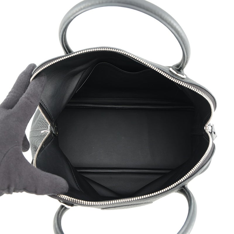 エルメス ハンドバッグ ボリード31 ブラック/シルバー金具 トリヨンクレマンス Z刻印 HERMES 2wayショルダーバッグ 黒