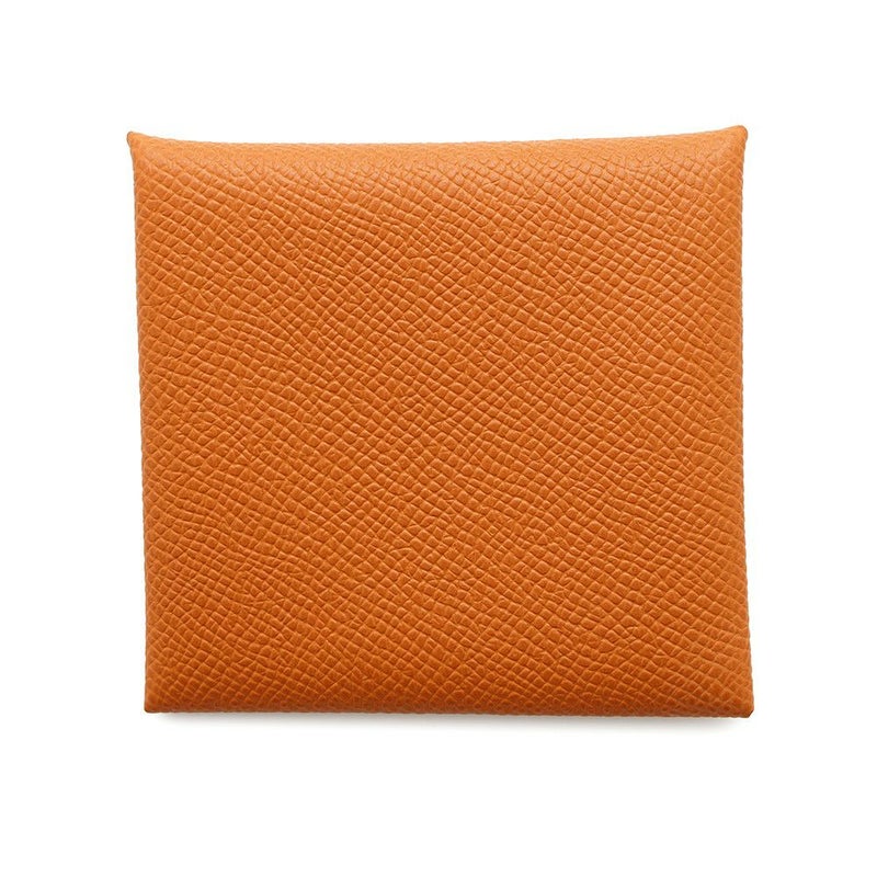 エルメス コインケース バスティア ヴェルソ オレンジ/ライム エプソン B刻印 HERMES 財布