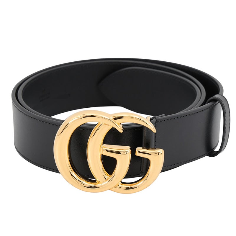 グッチ ベルト ダブルG ワイドベルト レザー サイズ95 GUCCI 黒