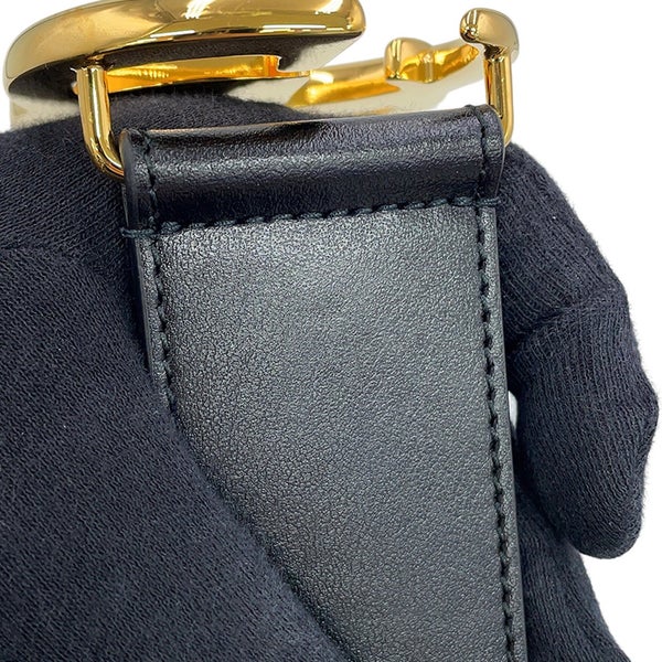 グッチ ベルト ダブルG ワイドベルト レザー サイズ95 GUCCI 黒