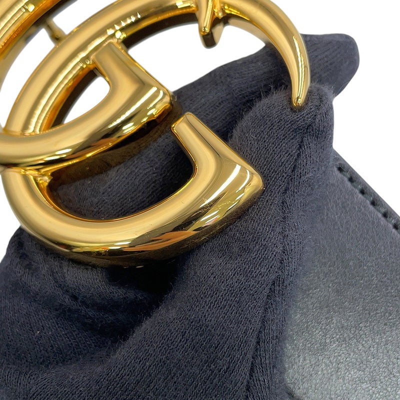 グッチ ベルト ダブルG ワイドベルト レザー サイズ95 GUCCI 黒