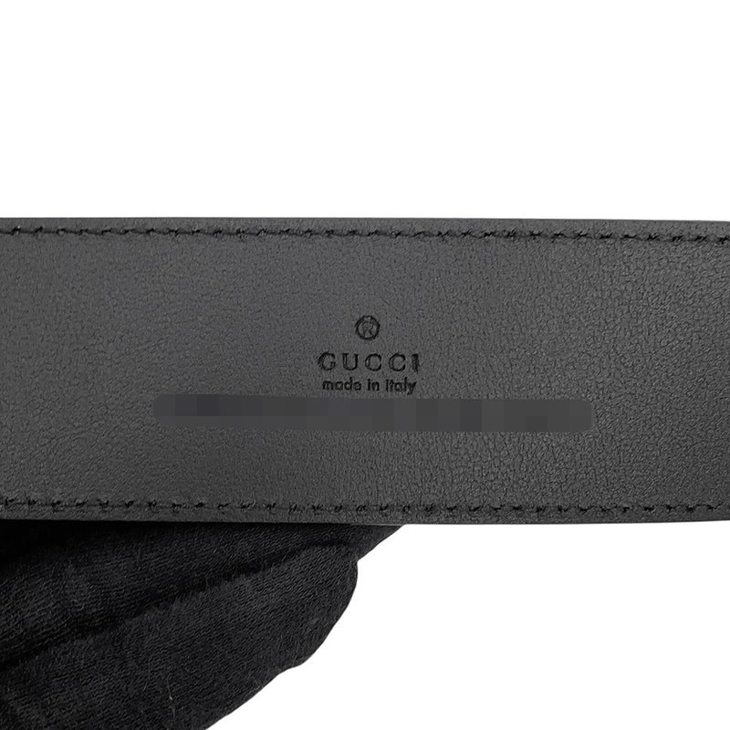 グッチ ベルト ダブルG ワイドベルト レザー サイズ95 GUCCI 黒