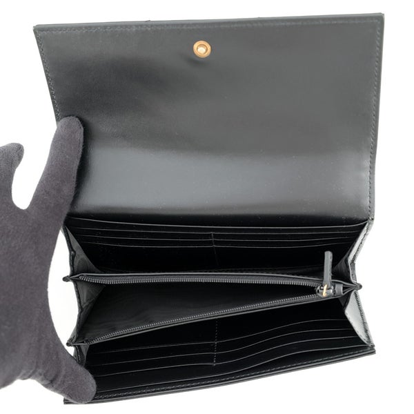 グッチ 長財布 GGマーモント ダブルG コンチネンタルウォレット レザー 443436 GUCCI 黒