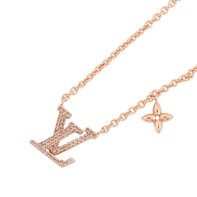ルイヴィトン ネックレス LV アイコニック ラインストーン ピンクゴールド M00985 LOUIS VUITTON アクセサリー