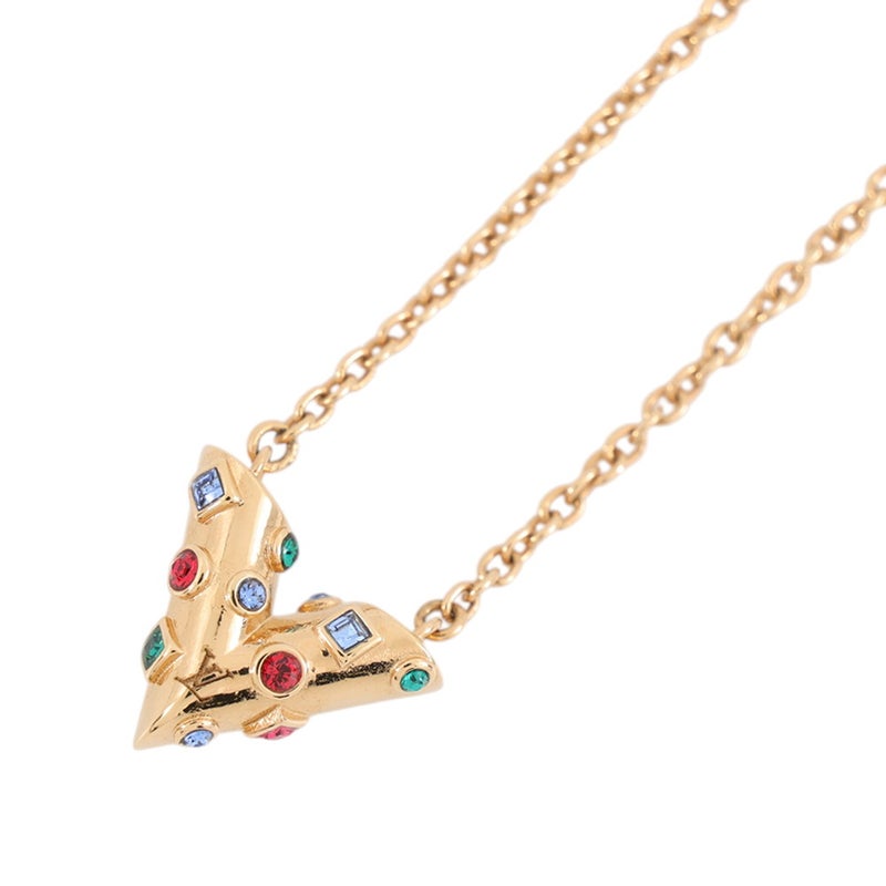 ルイヴィトン ネックレス コリエ・エセンシャルV プラネット メタル ラインストーン M68920 LOUIS VUITTON アクセサリー