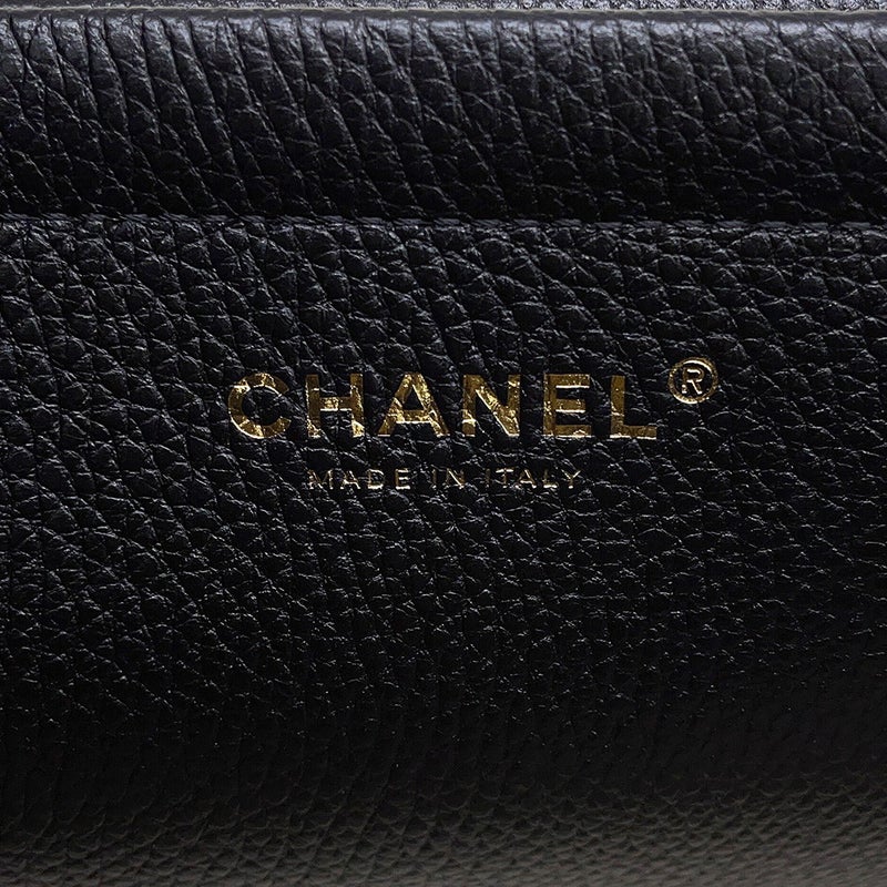 シャネル ショルダーバッグ ココマーク ショッピングバッグ スモール カーフスキン ツイード AS6288 CHANEL 黒