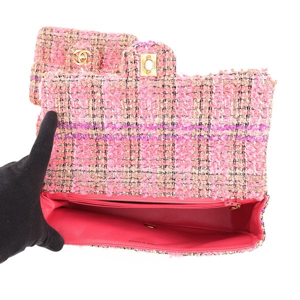シャネル ハンドバッグ ココマーク マトラッセ 親子バッグ ツイード CHANEL