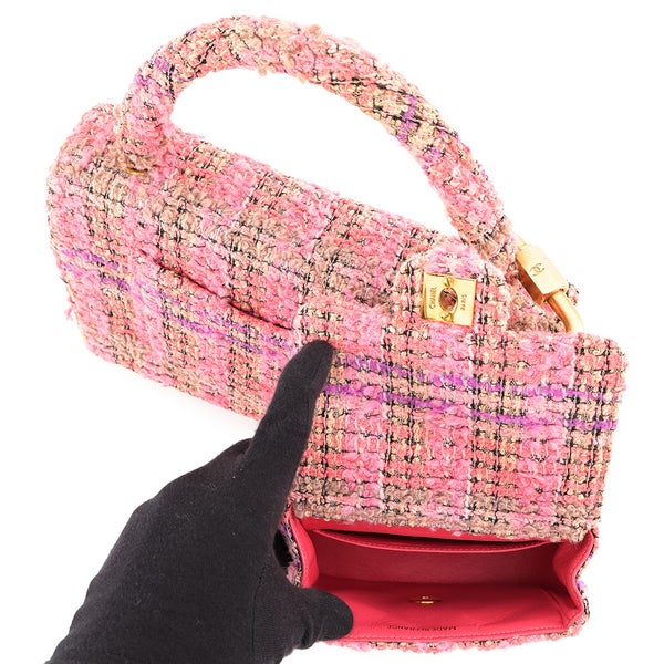 シャネル ハンドバッグ ココマーク マトラッセ 親子バッグ ツイード CHANEL