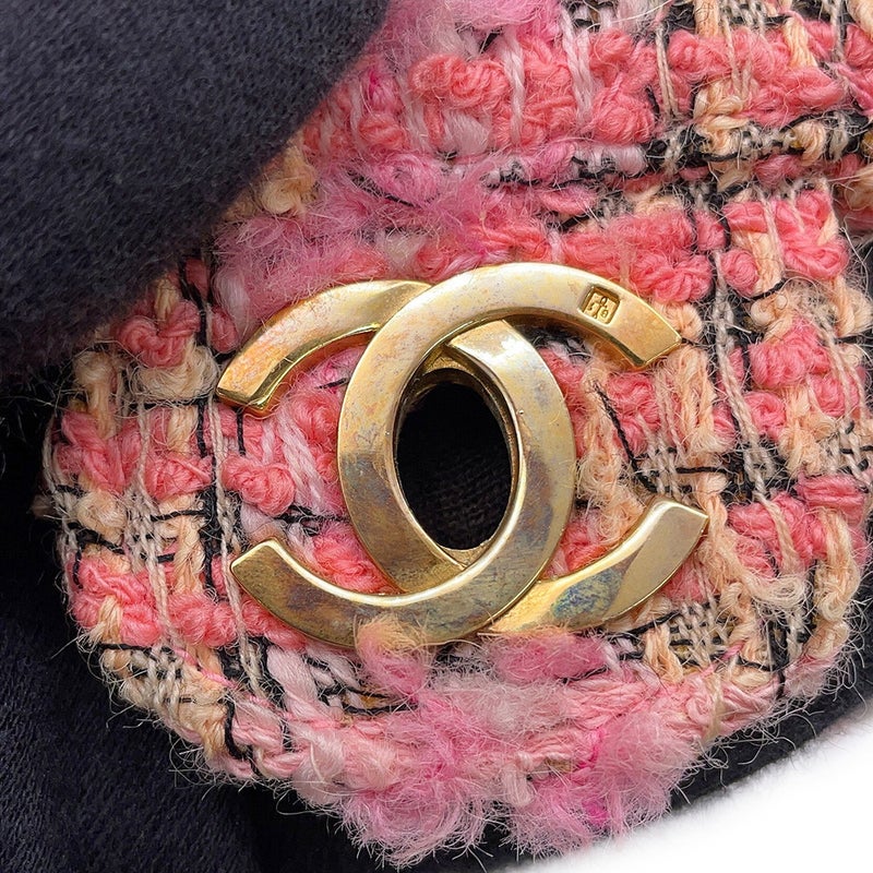 シャネル ハンドバッグ ココマーク マトラッセ 親子バッグ ツイード CHANEL