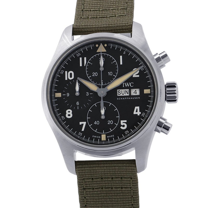IWC パイロット・ウォッチ・クロノグラフ ・スピットファイア IW387901 腕時計 黒文字盤