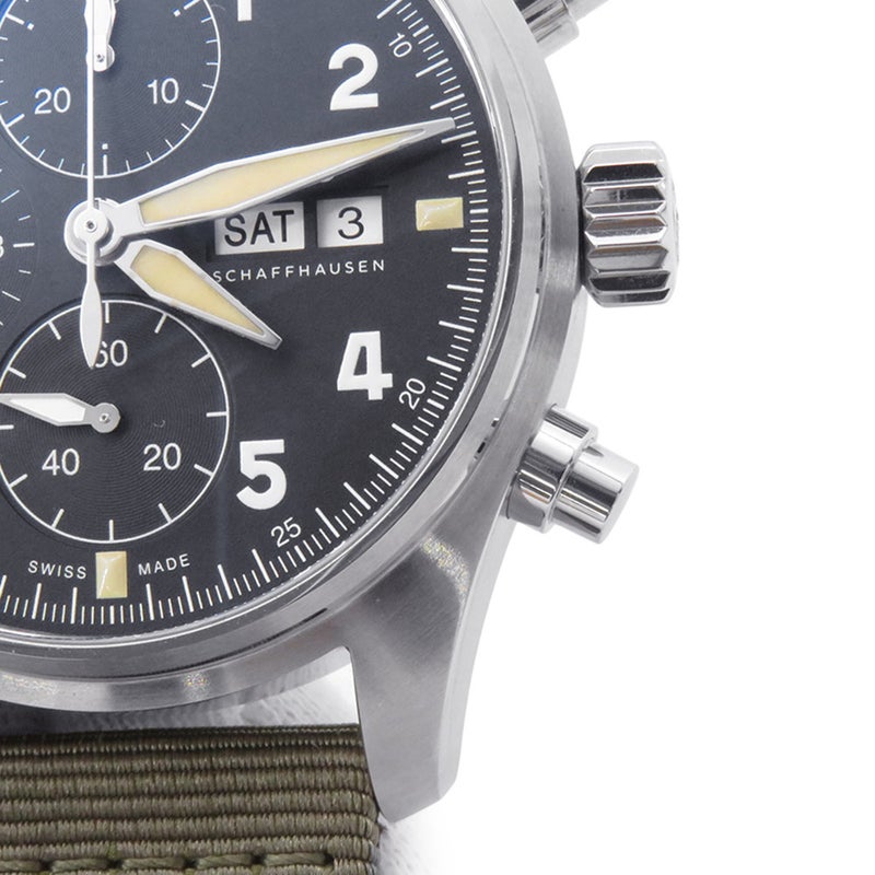 IWC パイロット・ウォッチ・クロノグラフ ・スピットファイア IW387901 腕時計 黒文字盤