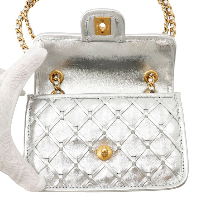シャネル チェーンショルダーバッグ ミニ フラップ ココマーク カーフスキン AS4797 CHANEL バッグ