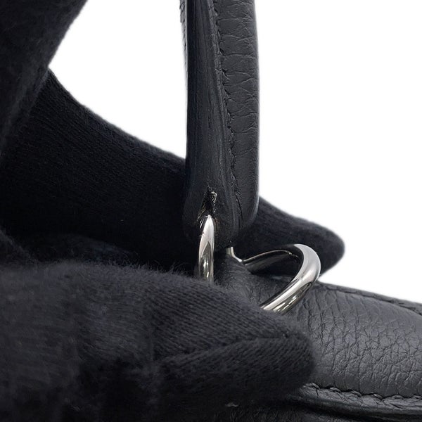 エルメス ハンドバッグ ケリー28 内縫い ブラック/シルバー金具 トゴ Y刻印 ２wayショルダー 黒