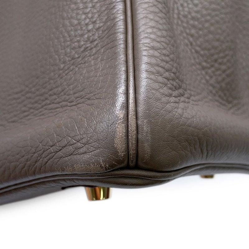 エルメス バーキン30 クラブ エタン/グラファイト/ゴールド金具 トリヨンクレマンス/リザード □O刻印
