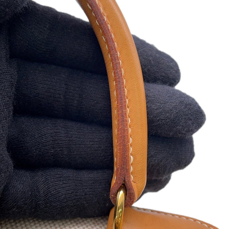 エルメス ハンドバッグ ケリー28 外縫い ナチュラル/ゴールド金具 トワルアッシュ/ボックスカーフ 〇Z刻印 ２wayショルダー