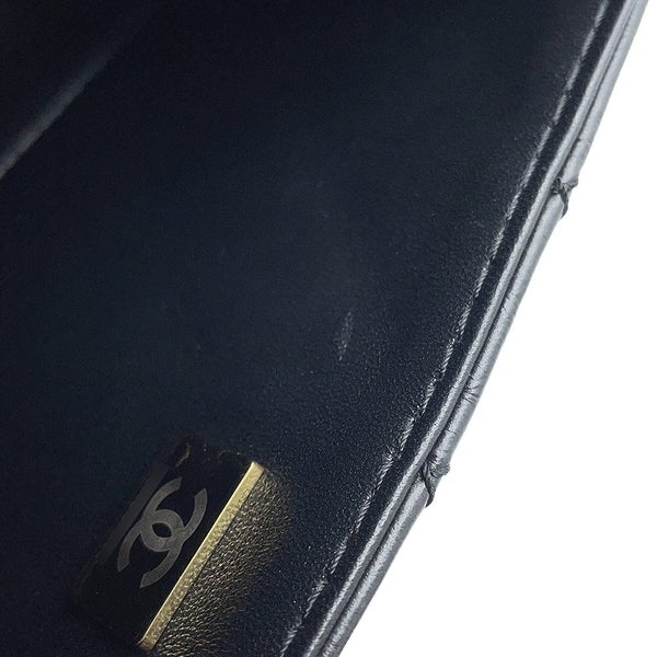 シャネル チェーンショルダーバッグ マトラッセ 2.55 ミニ エイジドカーフレザー AS0874 CHANEL 黒