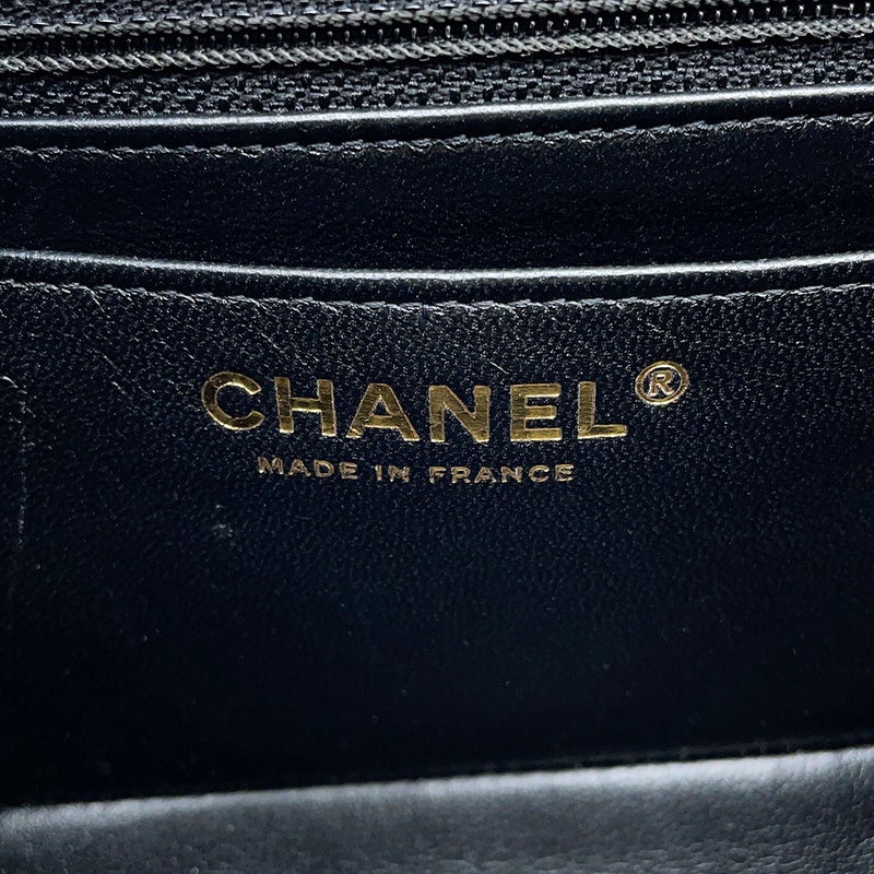 シャネル チェーンショルダーバッグ マトラッセ 2.55 ミニ エイジドカーフレザー AS0874 CHANEL 黒