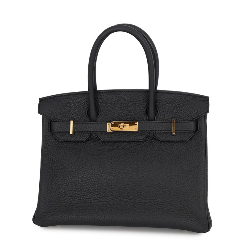エルメス バーキン30 ブラック/ゴールド金具 トリヨンクレマンス A刻印 HERMES Birkin ハンドバッグ 黒