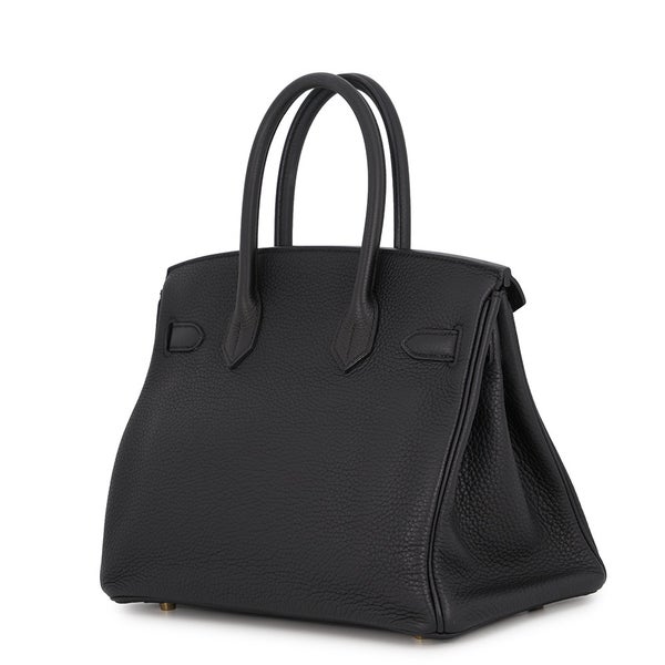 エルメス バーキン30 ブラック/ゴールド金具 トリヨンクレマンス A刻印 HERMES Birkin ハンドバッグ 黒