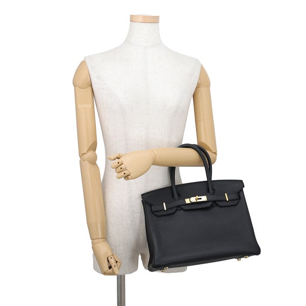 エルメス バーキン30 ブラック/ゴールド金具 トリヨンクレマンス A刻印 HERMES Birkin ハンドバッグ 黒