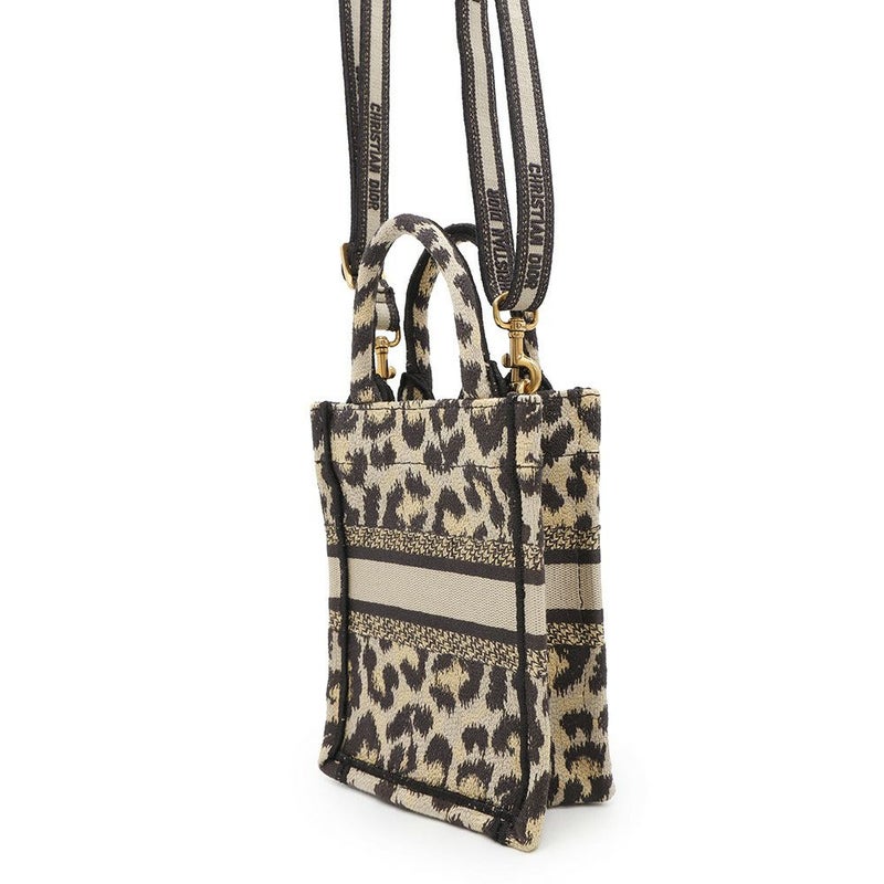 クリスチャン・ディオール ハンドバッグ ブックトートミニ レオパード S5555CRHM Christian Dior 2wayショルダー ヒョウ柄