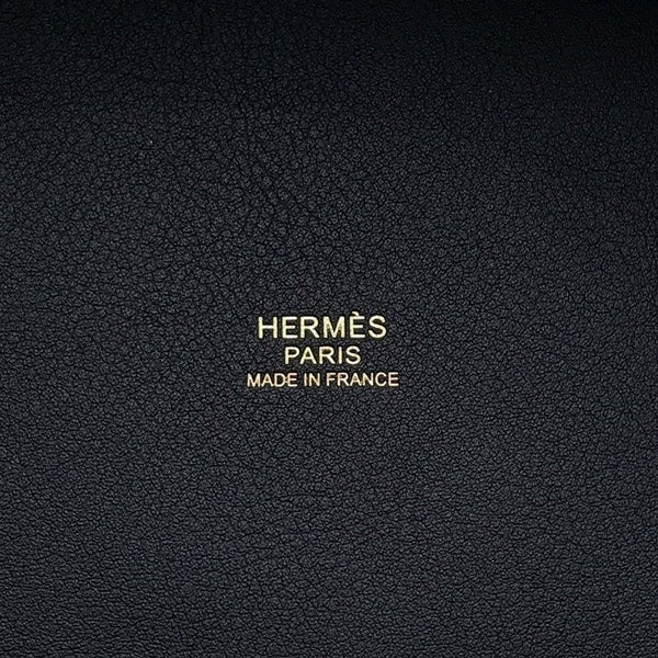 エルメス ハンドバッグ ピコタンロックPM カーゴ ブルーマリン/ブラック/ゴールド金具 トワルアッシュ/スイフト U刻印 黒