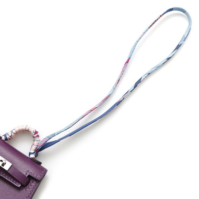 エルメス バッグチャーム ケリートゥイリー アネモネ/シルバー金具 タデラクト U刻印 HERMES チャーム