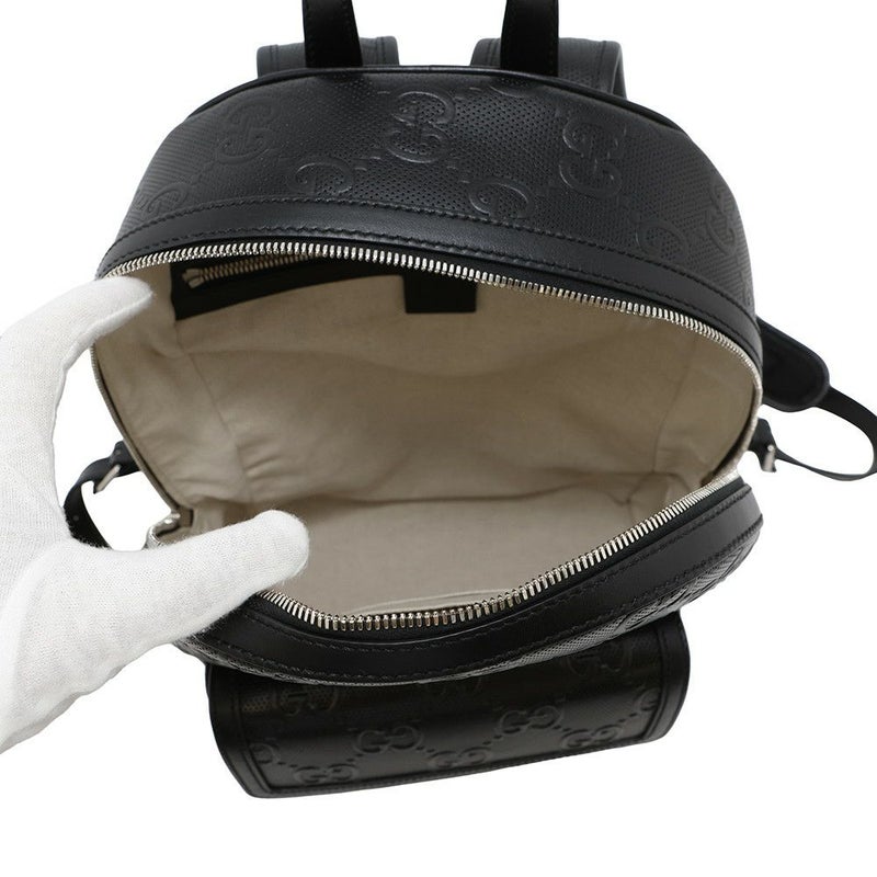 グッチ リュック GGエンボス バックパック レザー 658579 GUCCI リュックサック 黒
