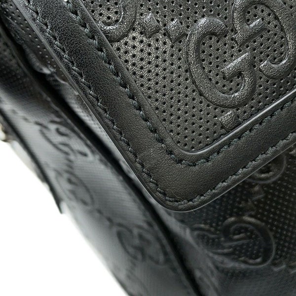 グッチ リュック GGエンボス バックパック レザー 658579 GUCCI リュックサック 黒