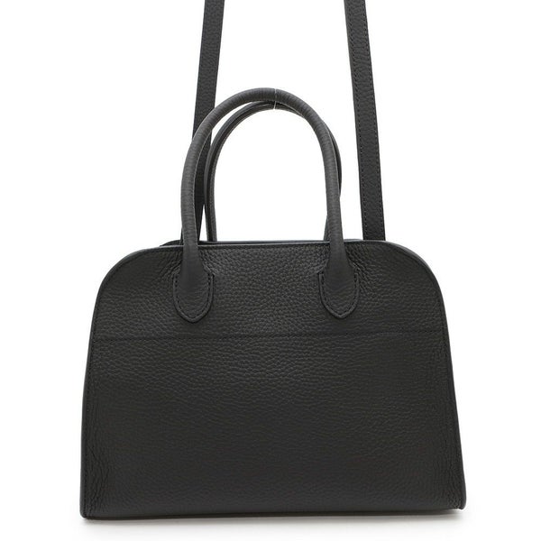 ザ ロウ ハンドバッグ ソフトマルゴー10 SOFT MARGAUX レザー W1190 L133 THE ROW ショルダーバッグ 黒