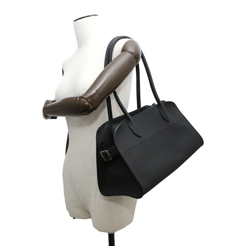 ザ ロウ トートバッグ マルゴー12 レザー W1712 L133 THE ROW ショルダーバッグ 黒