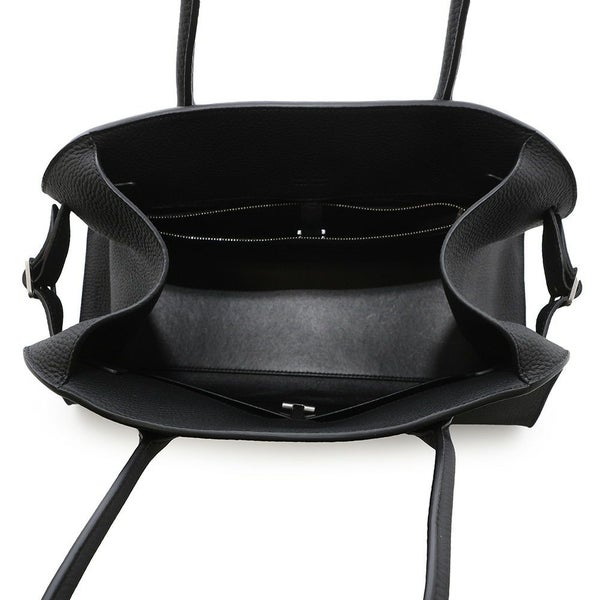 ザ ロウ トートバッグ マルゴー12 レザー W1712 L133 THE ROW ショルダーバッグ 黒