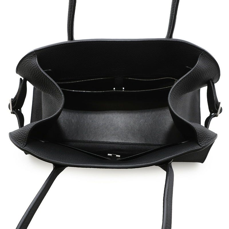 ザ ロウ トートバッグ マルゴー12 レザー W1712 L133 THE ROW ショルダーバッグ 黒