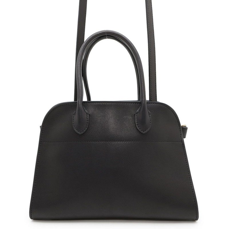 ザ ロウ ハンドバッグ マルゴー10 レザー W1190 L72 THE ROW 2wayショルダーバッグ 黒