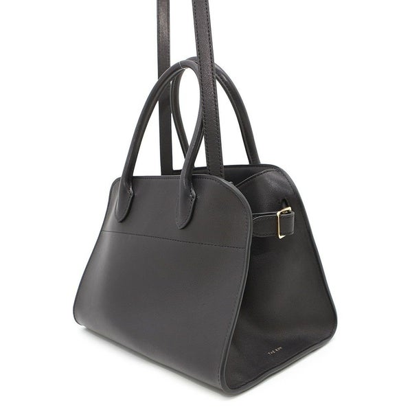 ザ ロウ ハンドバッグ マルゴー10 レザー W1190 L72 THE ROW 2wayショルダーバッグ 黒